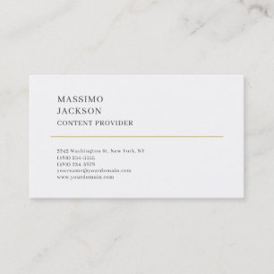 Modern Eenvoudig Zwart Wit Minimalistisch  Visitekaartje