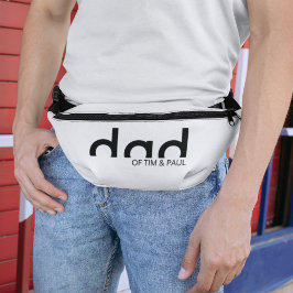 Modern Eenvoudig Zwart-Wit Papa Heuptasje
