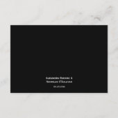 Modern Eenvoudig Zwart Wit QR code Bruiloft Detail Informatiekaartje (Achterkant)