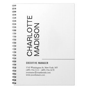 Modern Eenvoudig Zwart Wit Trend Minimalistisch Ee Notitieboek