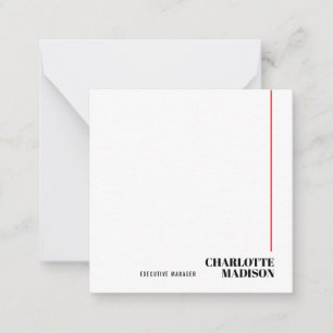 Modern Eenvoudig Zwart Wit Trend Minimalistisch Ee Notitiekaartje