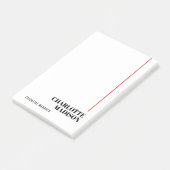 Modern Eenvoudig Zwart Wit Trend Minimalistisch Ee Post-it® Notes (Schuin)