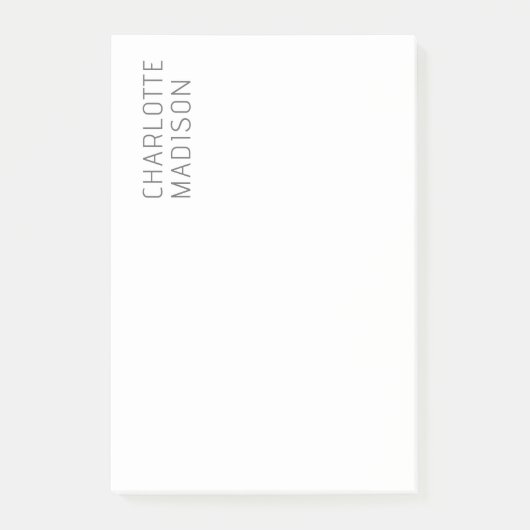 Modern Eenvoudig Zwart Wit Trend Minimalistisch Ee Post-it® Notes (Voorkant)