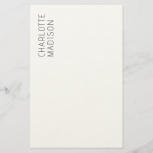 Modern Eenvoudig Zwart Wit Trendsettend Minimalist Briefpapier