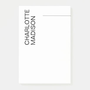 Modern Eenvoudig Zwart Wit Trendsettend Minimalist Post-it® Notes