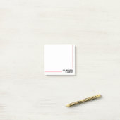 Modern Eenvoudig Zwart Wit Trendsettend Minimalist Post-it® Notes (Op bureau)