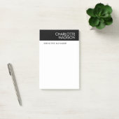 Modern Eenvoudig Zwart Wit Trendsettend Minimalist Post-it® Notes (Kantoor)