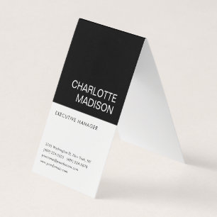 Modern Eenvoudig Zwart Wit Trendsettend Minimalist Visitekaartje