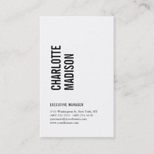 Modern Eenvoudig Zwart Wit Trendsettend Minimalist Visitekaartje