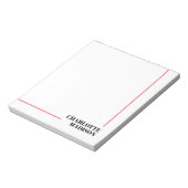 Modern Eenvoudig Zwart Wit Trendy Minimalistisch E Notitieblok (Linkerzijde)