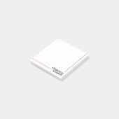 Modern Eenvoudig Zwart Wit Trendy Minimalistisch E Post-it® Notes (Schuin)