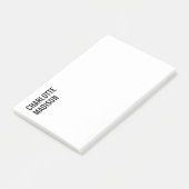 Modern Eenvoudig Zwart Wit Trendy Minimalistisch E Post-it® Notes (Schuin)