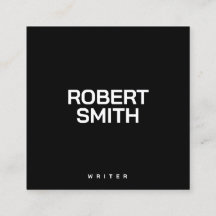 Modern eenvoudig zwart-wit Visitekaartje