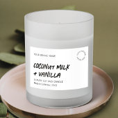 Modern eenvoudig zwart wit waterdicht productetike voedselcontainer etiket