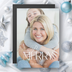 Modern Eenvoudige Be Merry Typografie 1 Foto
