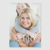 Modern Eenvoudige Be Merry Typografie 1 Foto (Voorkant)