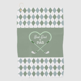 Modern Eenvoudige Beste Papa van Par Men Golfhanddoek