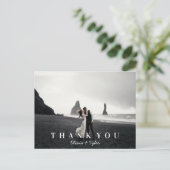Modern + eenvoudige bruiloft Dank u Briefkaart (Staand voorkant)