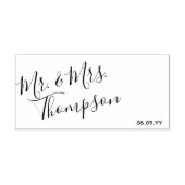 Modern | Eenvoudige elegantie | Weddatum Rubberstempel (Afrduk)