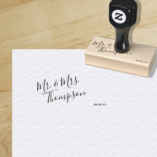 Modern | Eenvoudige elegantie | Weddatum Rubberstempel