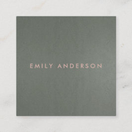 MODERN EENVOUDIGE MINIMAAL FAUX DARK SILVER STEEL  VIERKANTE VISITEKAARTJE