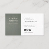 MODERN EENVOUDIGE MINIMAAL FAUX DARK SILVER STEEL VISITEKAARTJE (Achterkant)