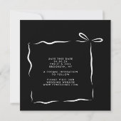 MoDeRN Eenvoudige MINIMALE LINT Foto Bruiloft Save The Date (Achterkant)