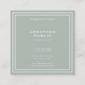 Modern Eenvoudige Sjabloon Professioneel Elegant G Vierkante Visitekaartje (Achterkant)