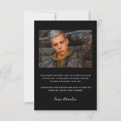 Modern Eenvoudige Typografie 4 Foto Afstuderen Bedankkaart (Achterkant)