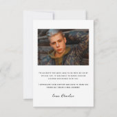 Modern Eenvoudige Typografie 4 Foto Afstuderen Bedankkaart (Achterkant)