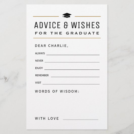 Modern Eenvoudige Typografie Afstuderen advies & w (Voorkant)