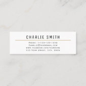 Modern Eenvoudige Typografie Afstuderen Naam Kaart Contactkaartje (Achterkant)