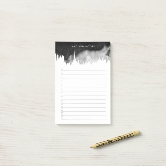 Modern Eenvoudige Waterverf Typografie Te doen lij Post-it® Notes (Op bureau)