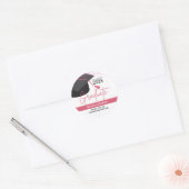 Modern eenvoudige witte blos Afstuderen Dank u Ronde Sticker (Envelop)