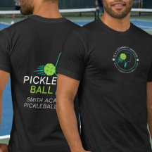 Modern Eenvoudige Zwarte Groene Pickleball Sportcl