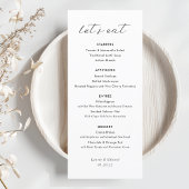 Modern Eerlijk Trouwmenu Menu
