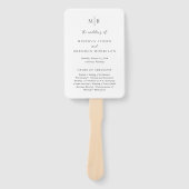 Modern Eerlijk Trouwprogramma Handwaaier (Voorkant)