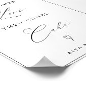 Modern eerst komen liefde dan taart bruiloft taart poster (Hoek)