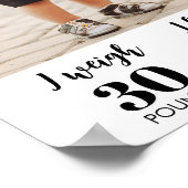 Modern eerste jaar foto mijlpaal teken poster (Hoek)