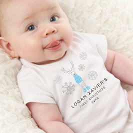 Modern Eerste Kerst Cozy Rendier Romper