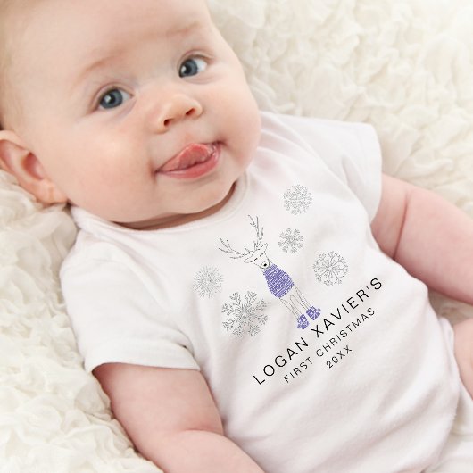 Modern Eerste Kerst Cozy Rendier Romper