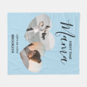 Modern eerste mama | 2 Heart Photo Fleece Blan (Voorkant (Horizontaal))