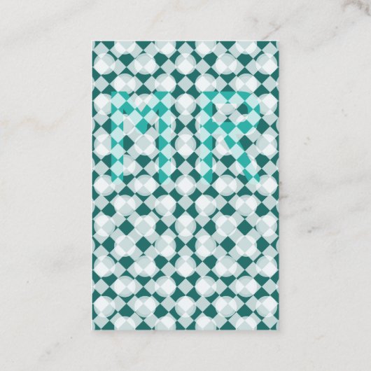 Modern, eerste, mit Monogram für Angeber Visitekaartje (Achterkant)