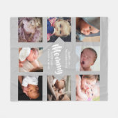 Modern | Eerste Moederdag | Foto Collage Fleece (Voorkant (Horizontaal))