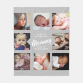 Modern | Eerste Moederdag | Foto Collage Fleece Deken (Voorkant)