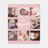 Modern | Eerste Moederdag | Fotocollage Fleece Deken (Voorkant)