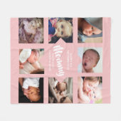 Modern | Eerste Moederdag | Fotocollage Fleece Deken (Voorkant (Horizontaal))