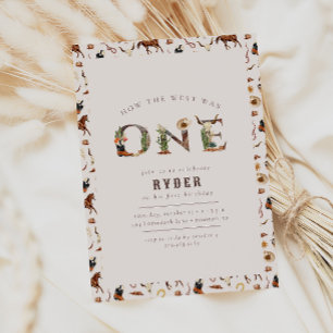 Modern Eerste Rodeo Western Boys 1e Verjaardag Kaart