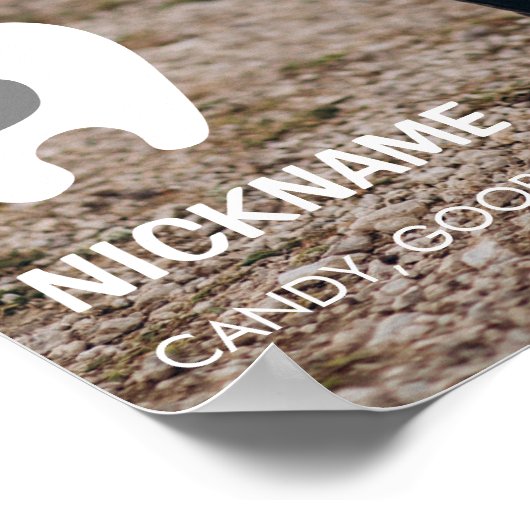 Modern Eerste Verjaardagsfoto Milestone Poster (Hoek)