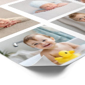 Modern Eerste Verjaardagsfoto Milestone Poster (Hoek)